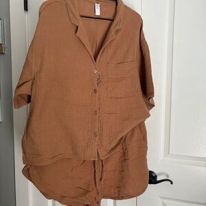 Stars Above Brown Matching Loungewear Set